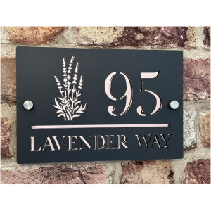 Lavender Flower/Floral House Sign