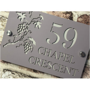 Grape Vine House Sign