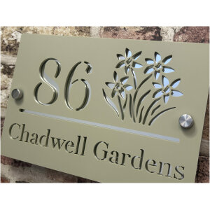 Daffodil Flower/Floral House Sign