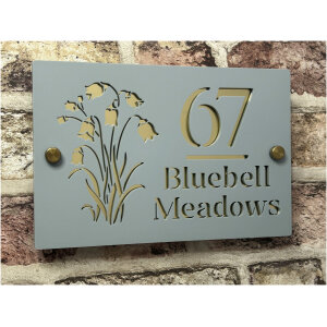 Bluebell Flower/Floral House Sign