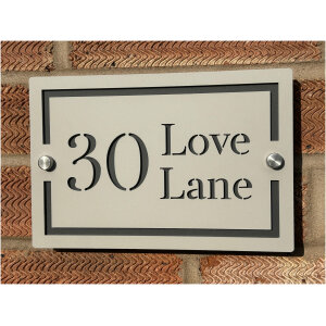 Contemporary House Sign - Love