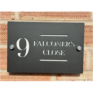 Contemporary House Sign - Falconer