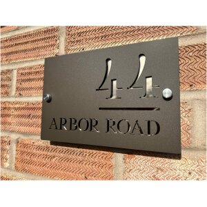 Contemporary House Sign - Arbor