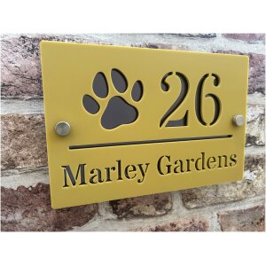 Dog/Cat Paw Print House Sign