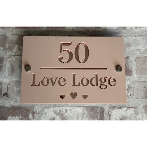 Contemporary House Sign - Love