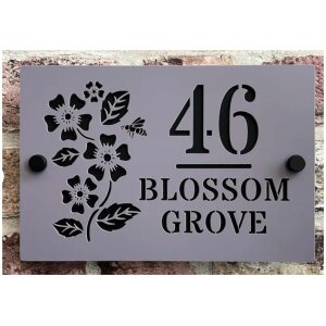 Blossom & Bee Flower/Floral House Sign